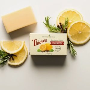 NEW YOUNG LIVING ESSENTIAL OIL INFUSED THIEVES CLEANSING SOAP BAR 3.5 oz.